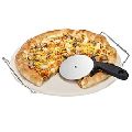 Stainless steel pizza cutter with plastic handle