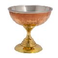 Steel Ice Cream Cup with Copper Stand