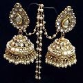 Artificial Gold Kundan Polki Bridal earrings