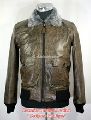 mens army bomber leather jacket