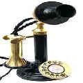 collectible Black Brass candlestick telephones