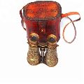 Nautical Binocular with Embossed Red Leather Box