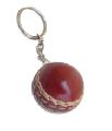LEATHER BALL KEY RING