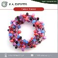 Multicolour Bone & Glass Beads Bracelet