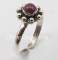 RUBY ANTIQUE STYLE Adjustable TOE RING