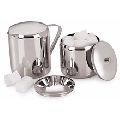 Stainless Steel Milk and Sugar Pots with Lids