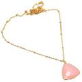 Pink chalcedony Necklace Chain