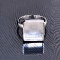 Handmade Square Shape Sterling Silver blank Ring