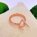 Rose Gold Plated Pear Shape Prong Ring
