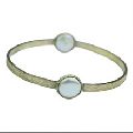 gold plated pearl bangle