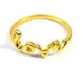 Gold Plated Plain Silver Ring