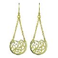 hanging filigree Gold plated earring