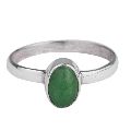Silver emerald ring