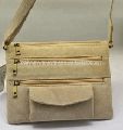 Vintage Leather suede Shoulder Military Messenger Bag