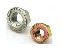 Zinc plated hex flange nuts