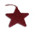 Jute Red Star Hanging Christmas Ornament