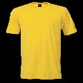 Yellow Mens Round Neck T-Shirt