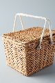 Wooden Bamboo And Wicker Basket