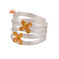 Silver Gold Plated Flower Design Ring