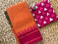 80 count Chettinad fancy cotton sarees with running blouse