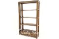 Wooden Two Side Open Book Display Rack With Drawers