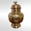 Decorative brass jars and urns