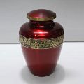 Ruby Red Brass Cremation Urn