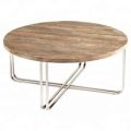 Iron wooden round Coffee Table