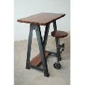 Iron Writing Desk with wooden top