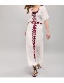 Embroidered flared sleeve maxi dress