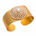 Golden Pacchi Work Pearl Hand Cuff