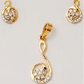 Affordable Round Twisted Pendant Earrings Set