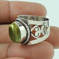 Beautiful 925 Sterling Silver Brown Sunstone Ring Jewellery
