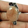 Fashion Dynestic Jasper, Garnet Gemstone Ring 925 Silver Jewellery