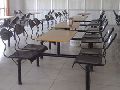 College Classroom Students Bench and Desk