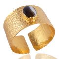 Handmade Agate Cuff with 18K Gold Plated