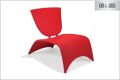 Wood Square Red Plain Outdoor Lounge Chair