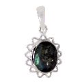92.5 Sterling Silver Labradorite Awesome Looking Pendant Set