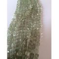 Green amethyst faceted box beads