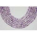Pink amethyst roundel faceted gemstone beads