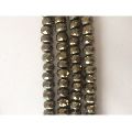 Pyrite roundel faceted natural beads