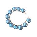 Swiss blue topaz faceted hearts natural stone beads