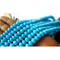 Turquoise smooth rondel natural gemstone beads