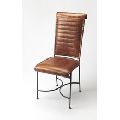 Leather and Iron Side Chair