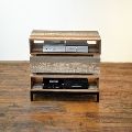 reclaimed wood TV stand cabinet