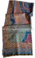 Traditional pashmina shawl with paisleys