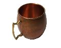Antique Copper Mug for Cocktail with Brass Handle