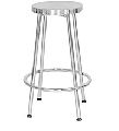 IRON ANTIQUE NICKLE PLATED ROUND BAR STOOL