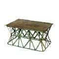 iron metal rustic finish small console table