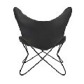 classy buff leather butterfly lounge chair